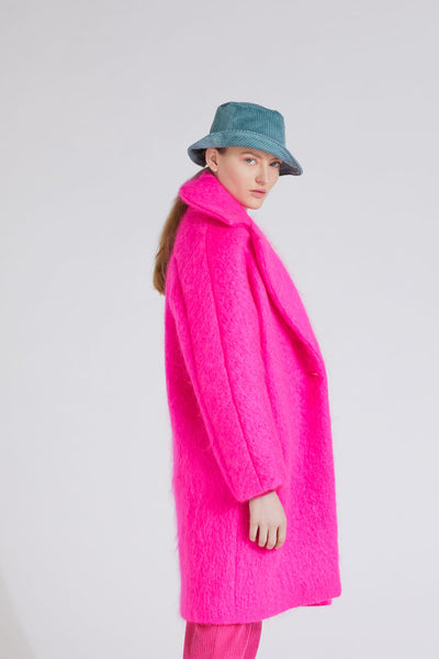 River island hotsell pink teddy coat