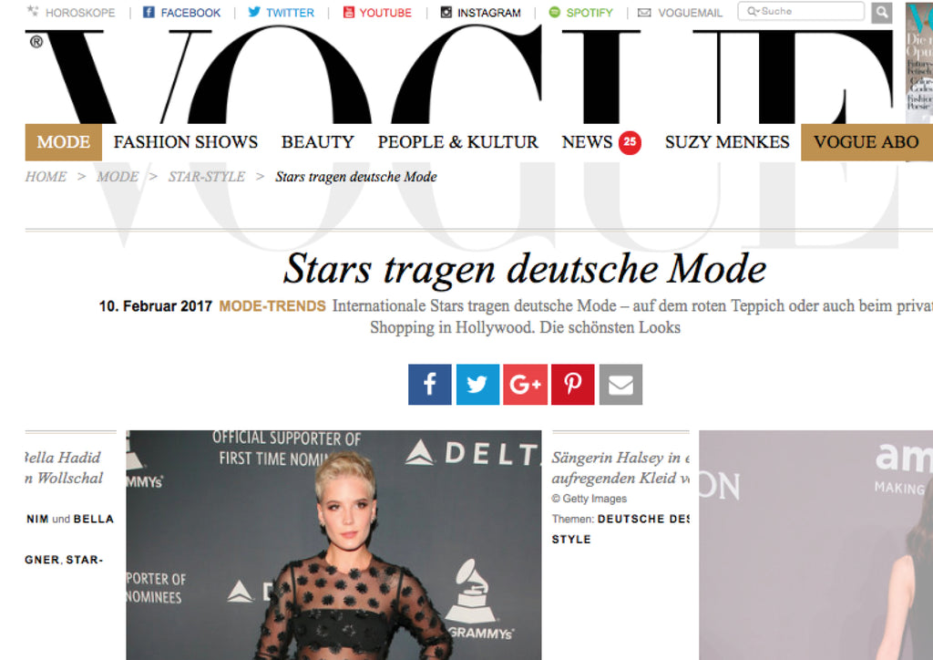 VOGUE- Singer Halsey in an exciting dress of Steinrohner